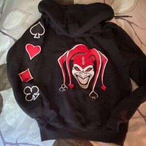 Stunning Black Poker Hoody with beautiful patchwork